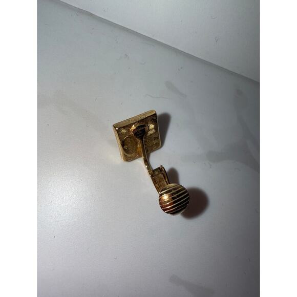 Givenchy Square 4G Logo Clip-On Earrings - Vintage Gold-Tone - Picture 4 of 5